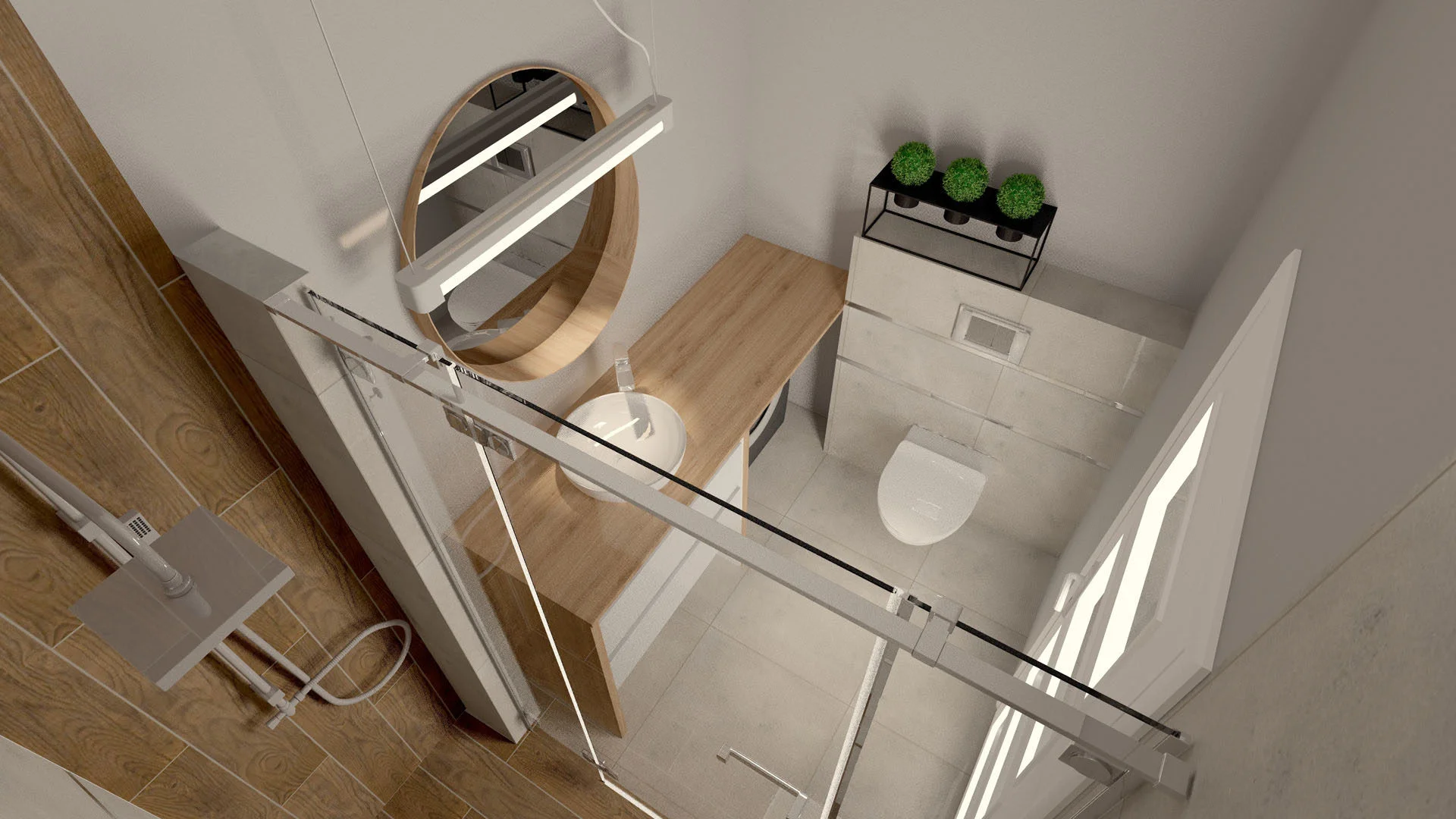 Wizualizacja projektu łazienki